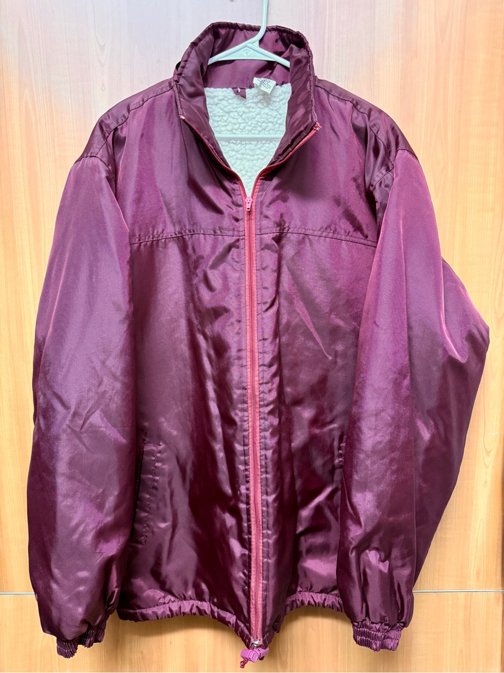 Just Sports USA.com Burgundy Sherpa-Lined Jacket